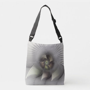 Moderne Abstracte 3D Vorm Fractal Art Crossbody Tas