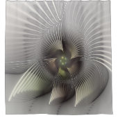Moderne Abstracte 3D Vorm Fractal Art Douchegordijn (Voorkant)