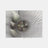 Moderne Abstracte 3D Vorm Fractal Art Fleece Deken (Voorkant (Horizontaal))