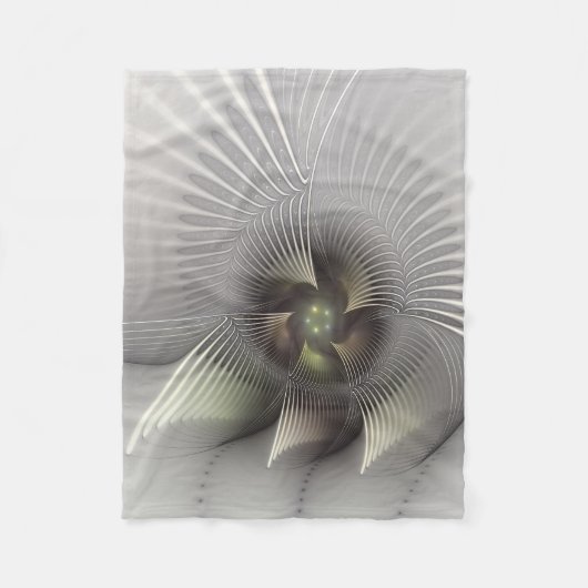 Moderne Abstracte 3D Vorm Fractal Art Fleece Deken (Voorkant)