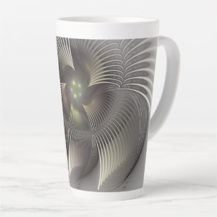 Moderne Abstracte 3D Vorm Fractal Art Latte Mok