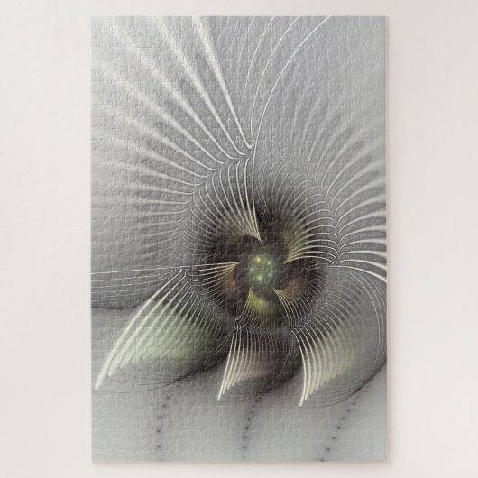 Moderne Abstracte 3D Vorm Fractal Art Legpuzzel (Verticaal)