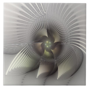 Moderne Abstracte 3D Vorm Fractal Art Tegeltje