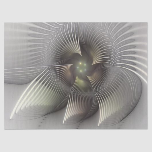 Moderne Abstracte 3D Vorm Fractal Art Tissuepapier (Voorkant)