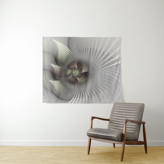 Moderne Abstracte 3D Vorm Fractal Art Wandkleed (In Situ (horizontaal))