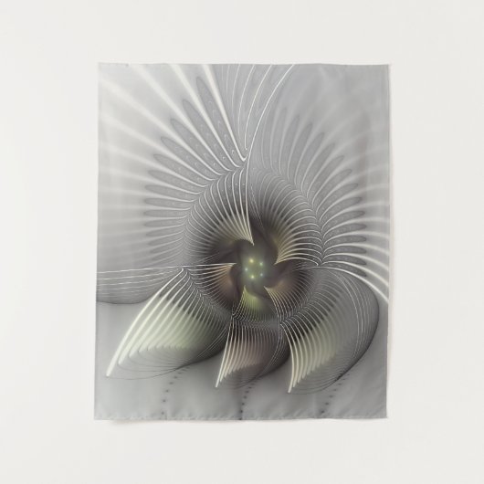 Moderne Abstracte 3D Vorm Fractal Art Wandkleed (Voorkant)