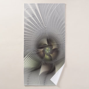 Moderne Abstracte 3D Vorm Fractale Kunst Badhanddoek