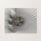 Moderne Abstracte 3D Vorm Fractale Kunst Legpuzzel (Horizontaal)