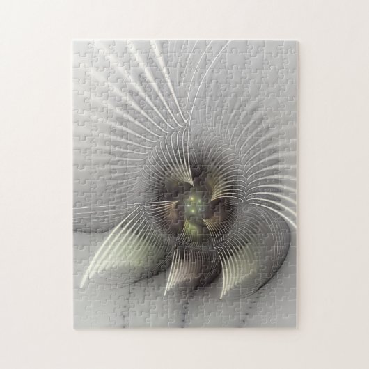 Moderne Abstracte 3D Vorm Fractale Kunst Legpuzzel (Verticaal)