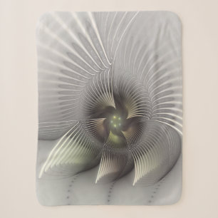 Moderne Abstracte 3D Vorm Fractale Kunst Sherpa Deken