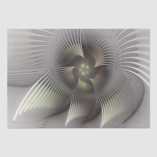 Moderne Abstracte 3D Vorm Fractale Kunst Tissuepapier (Voorkant)
