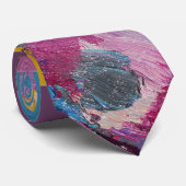 Moderne Abstracte acrylschilderkunst kunstenaar Stropdas (Opgerold)