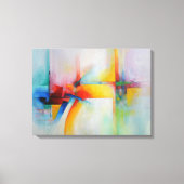 Moderne Abstracte acrylverf Canvas Afdruk (Voorkant)