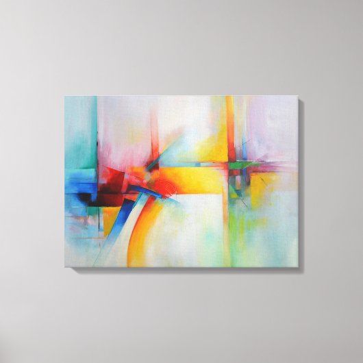Moderne Abstracte acrylverf Canvas Afdruk (Voorkant)
