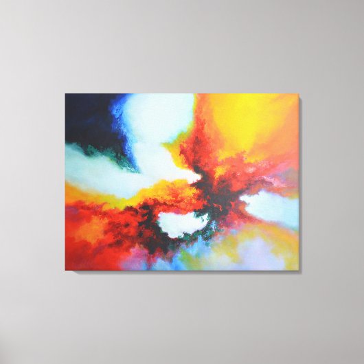 Moderne Abstracte acrylverf van Serdar Hizli Canvas Afdruk (Voorkant)