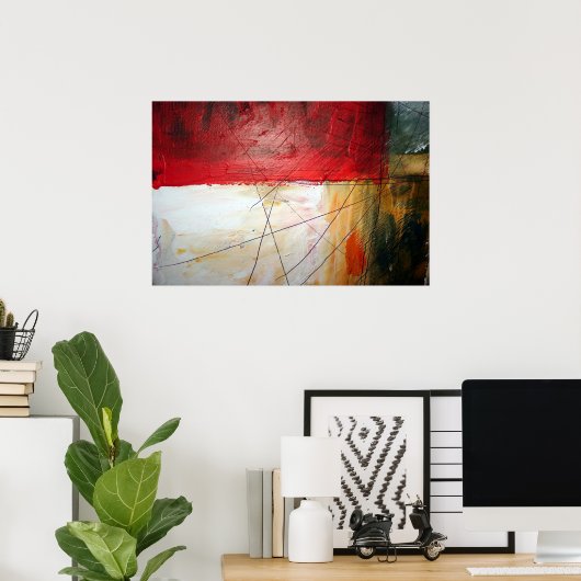 Moderne Abstracte afdrukken - Minimalistische Art Poster (Thuiskantoor)