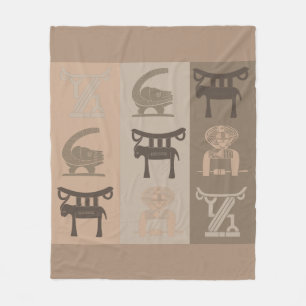 moderne Abstracte Afrikaanse symbool- en motiefkun Fleece Deken