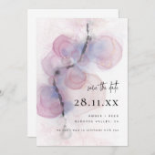 Moderne Abstracte Alcohol Ink Art Pink Save the Da Kaart (Voorkant / Achterkant)