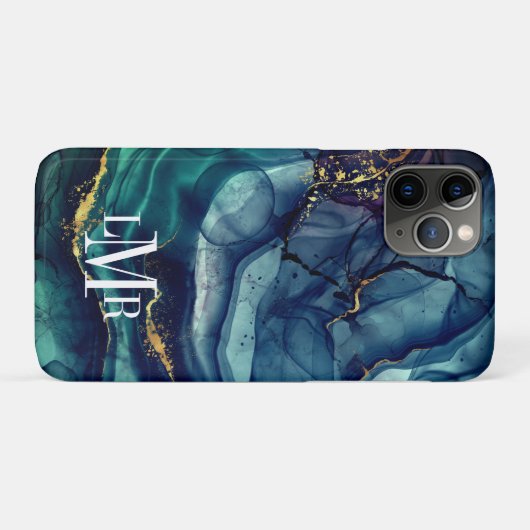 Moderne Abstracte Alcohol Ink iPhone/iPad case (Achterkant (horizontaal))
