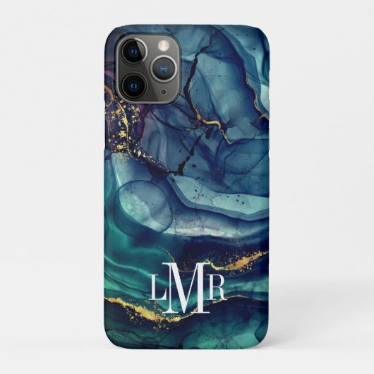 Moderne Abstracte Alcohol Ink iPhone/iPad case (Achterkant)