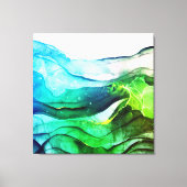 Moderne abstracte alcoholinkt, gerekt canvas afdruk (Voorkant)