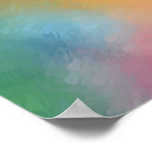 Moderne Abstracte Art Blue Green Roze Paars Red Poster (Hoek)