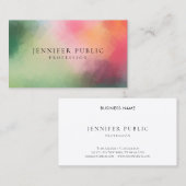 Moderne Abstracte Art Elegant Colors Sjabloon Visitekaartje (Voorkant / Achterkant)
