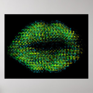 Moderne Abstracte art Lips #12 Poster