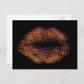 Moderne Abstracte art Lips #14 Briefkaart (Voorkant / Achterkant)