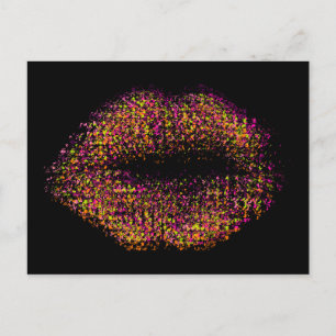 Moderne Abstracte art Lips #14 Briefkaart