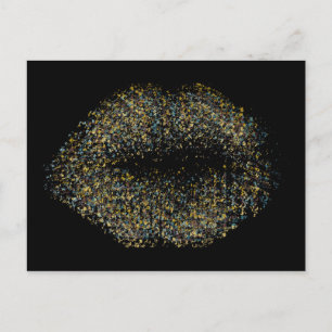 Moderne Abstracte art Lips #16 Briefkaart
