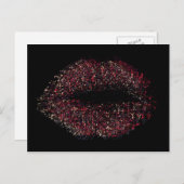 Moderne Abstracte art Lips #17 Briefkaart (Voorkant / Achterkant)
