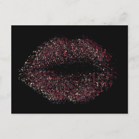 Moderne Abstracte art Lips #17 Briefkaart (Voorkant)