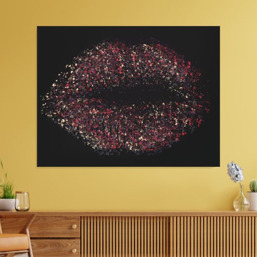 Moderne Abstracte art Lips #17 Canvas Afdruk (Insitu (Woonkamer))
