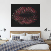 Moderne Abstracte art Lips #17 Canvas Afdruk (Insitu (Slaapkamer))