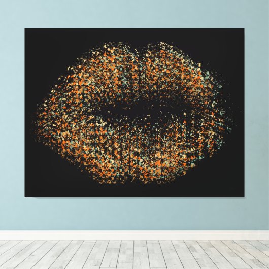 Moderne Abstracte art Lips #20 Canvas Afdruk (Insitu (Houten vloer))