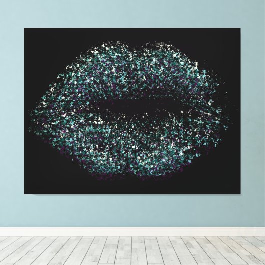 Moderne Abstracte art Lips #23 Canvas Afdruk (Insitu (Houten vloer))