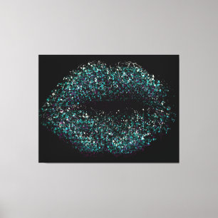 Moderne Abstracte art Lips #23 Canvas Afdruk