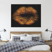 Moderne Abstracte art Lips #27 Canvas Afdruk (Insitu (Slaapkamer))