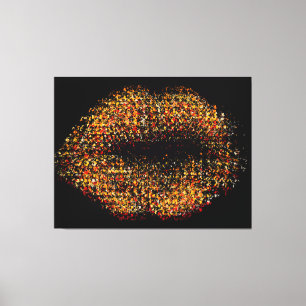 Moderne Abstracte art Lips #27 Canvas Afdruk