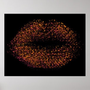 Moderne Abstracte art Lips #2 Poster