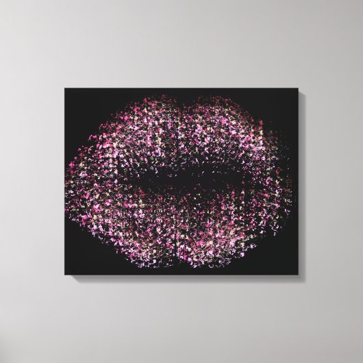 Moderne Abstracte art Lips #30 Canvas Afdruk (Voorkant)