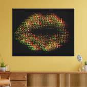 Moderne Abstracte art Lips #35 Canvas Afdruk (Insitu (Woonkamer))