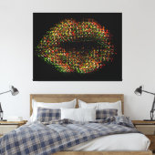 Moderne Abstracte art Lips #35 Canvas Afdruk (Insitu (Slaapkamer))