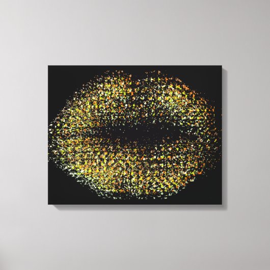 Moderne Abstracte art Lips #41 Canvas Afdruk (Voorkant)