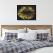 Moderne Abstracte art Lips #41 Canvas Afdruk (Insitu (Slaapkamer))