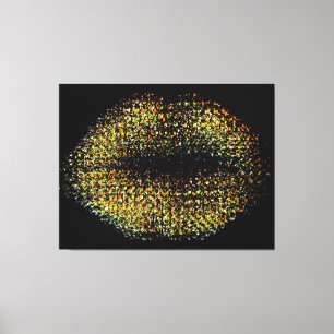 Moderne Abstracte art Lips #41 Canvas Afdruk