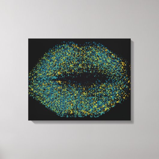 Moderne Abstracte art Lips #47 Canvas Afdruk (Voorkant)