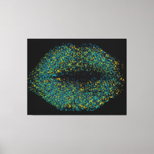 Moderne Abstracte art Lips #47 Canvas Afdruk