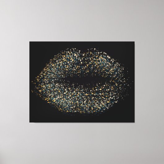 Moderne Abstracte art Lips #4 Canvas Afdruk (Voorkant)